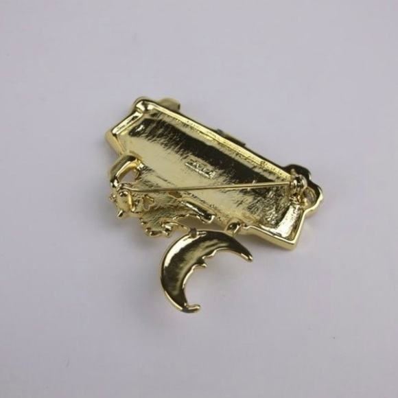 Vintage Enameled Cruising Car Cat Brooch - Picture 3 of 3